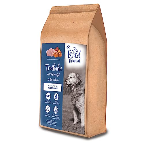 Wild Animal Senior - Premium Hundefutter - Truthahn mit Süßkartoffel & Preiselbeere, Trockenfutter, getreidefrei, 1er Pack (1 x 12kg) von WildAnimal