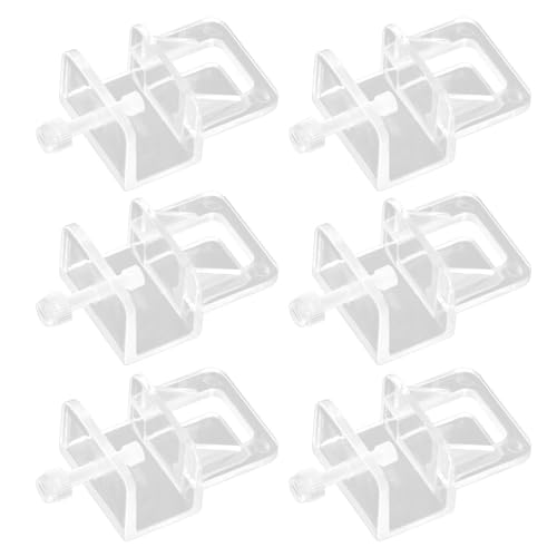 Acrylic Aquarium Cover Clips – 6pcs Clear Fish Tank Lid Support Brackets, Durable Aquarium Glass Top Holders For Secure Cover Placement, Easy-to-Install Fish Tank Accessories For Stability, Prevents von WildHarmony