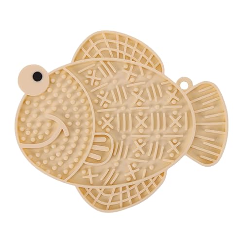 Dog Lick Pad with Suction Cups - Silicone Puppy Licks mat | Fish Shaped Treat Dispenser for Pets, Slow Feeder for Cats & Dogs, Reduces Boredom, Ideal for Bathing & Grooming, Easy to Use & Clean von WildHarmony