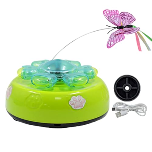 Fluttering Butterfly Cat Toy – Electronic Motion Pet Toy With Lights, Obstacle Sensor, Rechargeable 500mAh Battery – Engaging Activity For Indoor Cats, Keeps Adult Felines Entertained, Stimulates Fluttering Butterfly Cat Toy – Electronic Motion Pet Toy With Lights, Obstacle Sensor, Rechargeable 500mAh Battery – Engaging Activity For Indoor Cats, Keeps Adult Felines Entertained, Stimulates von WildHarmony