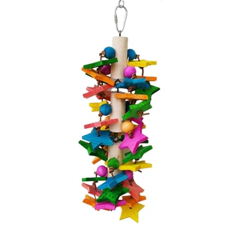 Hanging Parrot Foraging Toys - Chewable Natural Wood Bird Cage Toys | Decorative Cage Pendant with Metal Hook for Cockatiel, Macaw, Parakeet, budgi | Engaging Chew & Play Toy for Small Large Birds Hanging Parrot Foraging Toys - Chewable Natural Wood Bird Cage Toys | Decorative Cage Pendant with Metal Hook for Cockatiel, Macaw, Parakeet, budgi | Engaging Chew & Play Toy for Small Large Birds von WildHarmony