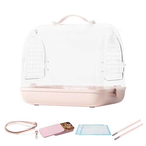 Pet Bird Carrier – Transparent Backpack, Removable Hamster Transport Case | Lightweight Breathable Carrier for Small Pets, Comfortable Travel Bag with Soft Mat for Hamsters, Birds, and Other Pets von WildHarmony