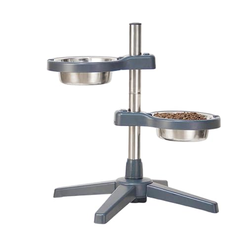 Pet Raised Water Feeder Station - Elevated Double Dog Bowls for Food & Water | Non-Slip Raised Feeding Stand for Small, Medium, Large Dogs & Cats, Adjustable Height Pet Bowls, Ergonomic Design von WildHarmony