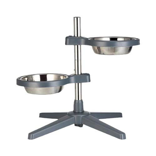 Pet Raised Water Feeder Station - Elevated Double Dog Bowls for Food & Water | Non-Slip Raised Feeding Stand for Small, Medium, Large Dogs & Cats, Adjustable Height Pet Bowls, Ergonomic Design von WildHarmony
