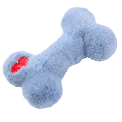 Plush Bone Chew Toy for Dogs - Dog Vocal Plush Toy for Small and Medium Pets - Chew-Resistant Interactive Toy with Squeaker for Puppies - Durable and Fun Chew Toy for Playtime, Training, Mental von WildHarmony