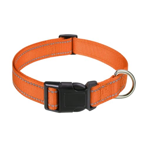 Reflective Nylon Pet Collar – Breathable Comfortable Neckband for Dogs, Cats – High Visibility Outdoor Collar for Safety, Daily Walks, Exercise, Night Use – Soft Lightweight Design for Puppies, Kitten Reflective Nylon Pet Collar – Breathable Comfortable Neckband for Dogs, Cats – High Visibility Outdoor Collar for Safety, Daily Walks, Exercise, Night Use – Soft Lightweight Design for Puppies, Kitten von WildHarmony
