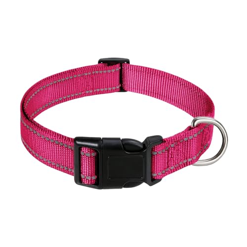 Reflective Nylon Pet Collar – Breathable Comfortable Neckband for Dogs, Cats – High Visibility Outdoor Collar for Safety, Daily Walks, Exercise, Night Use – Soft Lightweight Design for Puppies, Kitten Reflective Nylon Pet Collar – Breathable Comfortable Neckband for Dogs, Cats – High Visibility Outdoor Collar for Safety, Daily Walks, Exercise, Night Use – Soft Lightweight Design for Puppies, Kitten von WildHarmony