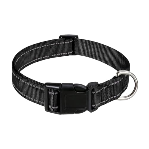 Reflective Nylon Pet Collar – Breathable Comfortable Neckband for Dogs, Cats – High Visibility Outdoor Collar for Safety, Daily Walks, Exercise, Night Use – Soft Lightweight Design for Puppies, Kitten Reflective Nylon Pet Collar – Breathable Comfortable Neckband for Dogs, Cats – High Visibility Outdoor Collar for Safety, Daily Walks, Exercise, Night Use – Soft Lightweight Design for Puppies, Kitten von WildHarmony