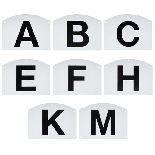 WildHarmony Equestrian Dressage Training Letters – 8-Pack Outdoor Riding Markers, Durable Horseback Riding Equipment, Competition Practice Set, Waterproof Letter Cones for Horse Training & Schooling WildHarmony Equestrian Dressage Training Letters – 8-Pack Outdoor Riding Markers, Durable Horseback Riding Equipment, Competition Practice Set, Waterproof Letter Cones for Horse Training & Schooling von WildHarmony