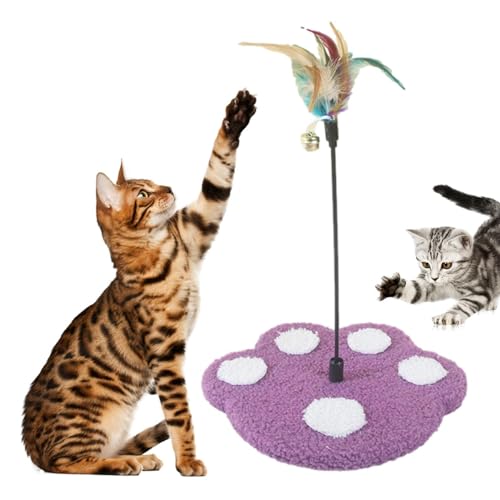WildHarmony Feather Toys for Cats - Cute Cat Teaser Wand with Paw Print Base and Bell, Feather Toys | Funny Cat Teaser Toy, Stable Feather Wand Cat Toy for Having Fun Exercise Playing WildHarmony Feather Toys for Cats - Cute Cat Teaser Wand with Paw Print Base and Bell, Feather Toys | Funny Cat Teaser Toy, Stable Feather Wand Cat Toy for Having Fun Exercise Playing von WildHarmony