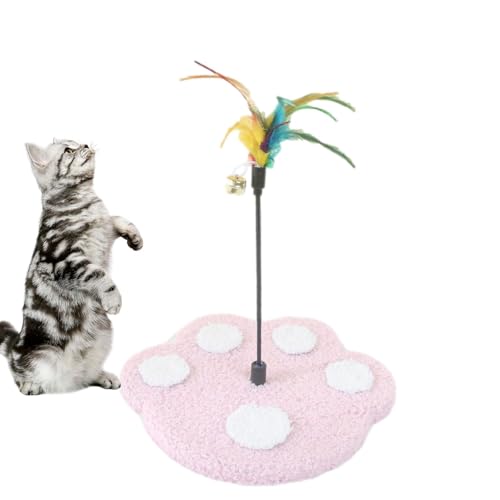 WildHarmony Feather Toys for Cats - Cute Cat Teaser Wand with Paw Print Base and Bell, Feather Toys | Funny Cat Teaser Toy, Stable Feather Wand Cat Toy for Having Fun Exercise Playing WildHarmony Feather Toys for Cats - Cute Cat Teaser Wand with Paw Print Base and Bell, Feather Toys | Funny Cat Teaser Toy, Stable Feather Wand Cat Toy for Having Fun Exercise Playing von WildHarmony
