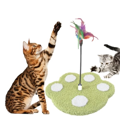 WildHarmony Feather Toys for Cats - Cute Cat Teaser Wand with Paw Print Base and Bell, Feather Toys | Funny Cat Teaser Toy, Stable Feather Wand Cat Toy for Having Fun Exercise Playing WildHarmony Feather Toys for Cats - Cute Cat Teaser Wand with Paw Print Base and Bell, Feather Toys | Funny Cat Teaser Toy, Stable Feather Wand Cat Toy for Having Fun Exercise Playing von WildHarmony