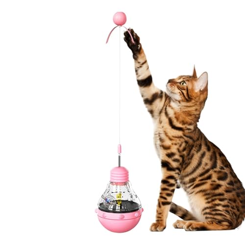 WildHarmony Katzenleckerli-Spenderballspielzeug,Katzenfutterspenderspielzeug - Katzenleckerli-Puzzle-Futterspielzeug mit Teaser-Zauberstab und LED-Licht,Katzen-Puzzle-Futterspender, WildHarmony Katzenleckerli-Spenderballspielzeug,Katzenfutterspenderspielzeug - Katzenleckerli-Puzzle-Futterspielzeug mit Teaser-Zauberstab und LED-Licht,Katzen-Puzzle-Futterspender, von WildHarmony