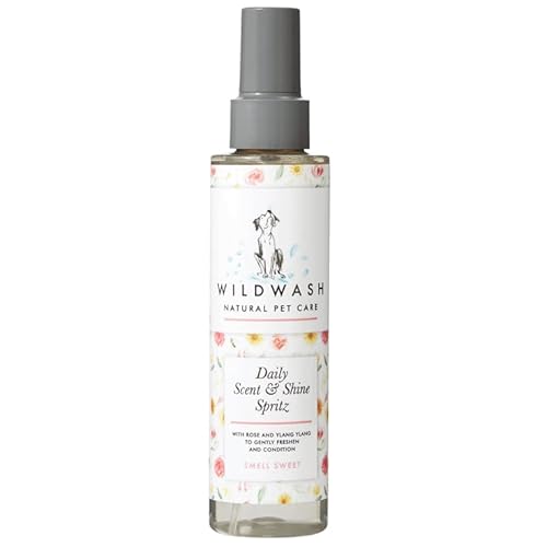 WildWash Smell Sweet Conditioning Spray für Hunde, 150 ml, Rose und Ylang Ylang zum Auffrischen und Pflegen gegen Gerüche, natürlich, sulfat- und parabenfrei, für empfindliche Haut WildWash Smell Sweet Conditioning Spray für Hunde, 150 ml, Rose und Ylang Ylang zum Auffrischen und Pflegen gegen Gerüche, natürlich, sulfat- und parabenfrei, für empfindliche Haut von WildWash