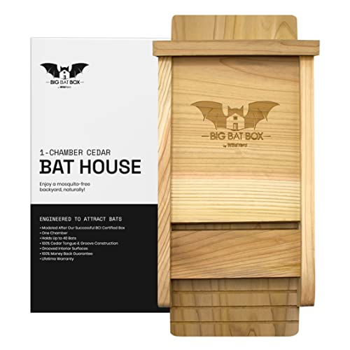 Wildyard Bat House for Outdoors - Der Komplette Fledermauskasten für den Außenbereich - Säubere deinen Garten von Mücken - Fledermauskasten ohne Lack innen - Eine Kammer Zedernholz-Fledermauska Wildyard Bat House for Outdoors - Der Komplette Fledermauskasten für den Außenbereich - Säubere deinen Garten von Mücken - Fledermauskasten ohne Lack innen - Eine Kammer Zedernholz-Fledermauska von WildYard
