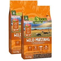 Hundefutter getreidefrei mit Pferdefleisch Doppelpack 2 x 12,5kg Trockenfutter WILDBORN Wild Mustang von Wildborn