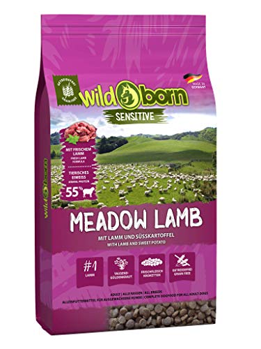 WILDBORN Meadow Lamb 2 kg | Hundefutter getreidefrei für Erwachsene Hunde mit frischem Lammfleisch | Hund Hundefutter getreidefrei | Made in Germany von Wildborn