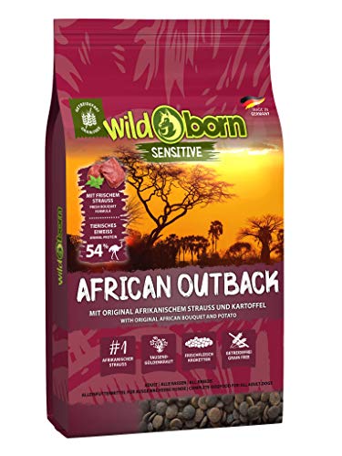 Wildborn African Outback getreidefreies Hundefutter mit Straußenfleisch 2kg | 58% Fleisch von Wildborn