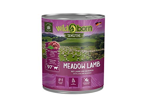 Wildborn Meadow Lamb Nassfutter mit Lamm 6 x 400g von Wildborn