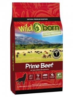 Wildborn Prime Beef 500 g kaltgepresstes Hundefutter getreidefrei mit extra viel Rindfleisch aus Deutschland von Wildborn