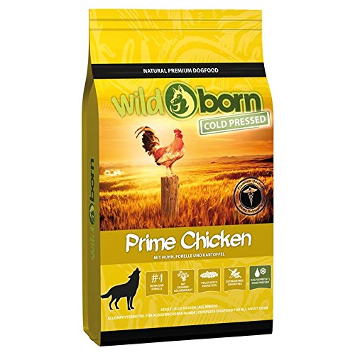Wildborn Prime Chicken 500 g kaltgepresstes Hundefutter getreidefrei mit extra viel Hühnchenfleisch von Wildborn