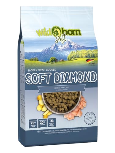 Wildborn Soft Diamond 12 kg Hunde-Trockenfutter | 75% frisches Huhn | Schonend gegart ohne Extrusion | Getreidefrei mit Kartoffel | Limitierte hochwertige Rohstoffe | Für alle Lebensphasen geeignet von Wildborn
