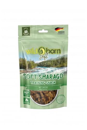 Wildborn Soft Training Snacks Würfel I Verschiedene Sorten & Verpacksmengen I 93% Fleischanteil I MHD 06/ (3 x 100g, Smaragd - Lachs) von Wildborn
