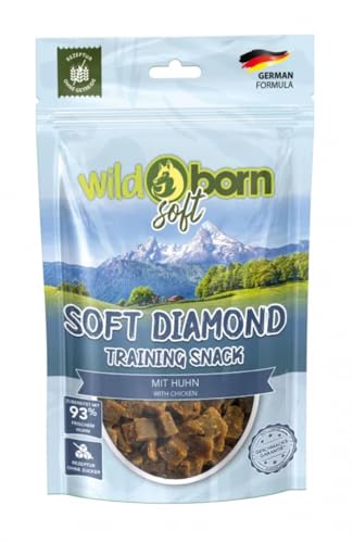 Wildborn Soft Training Snacks Würfel I Verschiedene Sorten & Verpacksmengen I 93% Fleischanteil I MHD 06/ (5 x 100g, Diamond - Huhn) von Wildborn