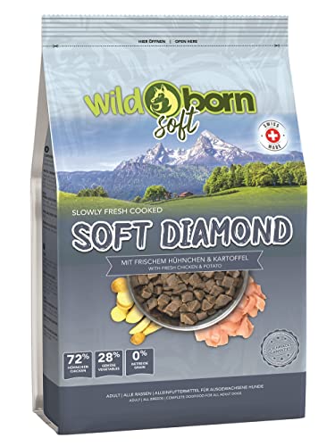 Wildborn getreidefreies Hundefutter Soft Diamond 1 kg Softfutter mit 72% frischem Schweizer Alpenhühnchenfleisch Wildborn getreidefreies Hundefutter Soft Diamond 1 kg Softfutter mit 72% frischem Schweizer Alpenhühnchenfleisch von Wildborn