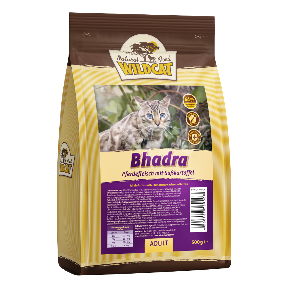 Wildcat | Bhadra Pferdefleisch | Adult | 500 g von Wildcat