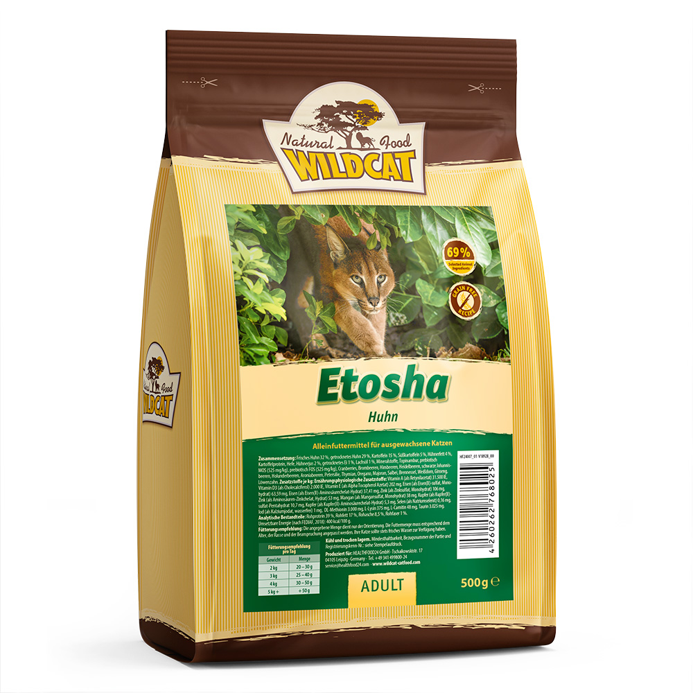 Wildcat | Etosha Huhn & Kartoffel | Adult | 500 g Wildcat | Etosha Huhn & Kartoffel | Adult | 500 g von Wildcat