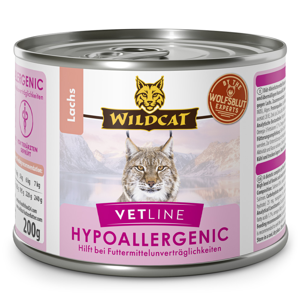 Wildcat | Hypoallergenic Lachs | VetLine | 6 x 200 g von Wildcat