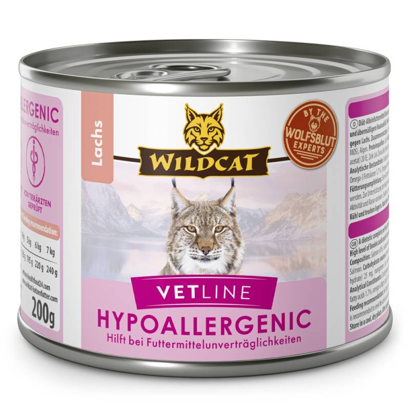 Wildcat | Hypoallergenic Lachs | VetLine | 6 x 200 g Wildcat | Hypoallergenic Lachs | VetLine | 6 x 200 g von Wildcat