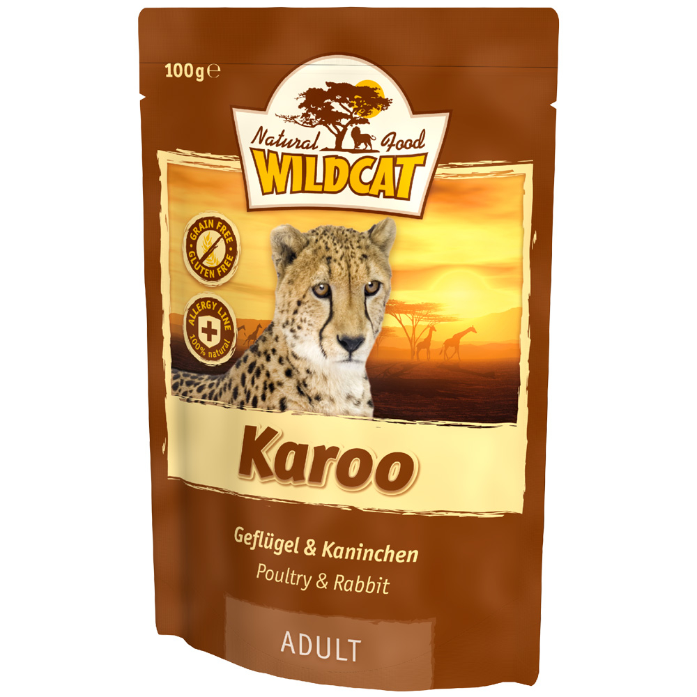 Wildcat | Karoo Kaninchen & Geflügel | Adult | 35 x 100 g von Wildcat