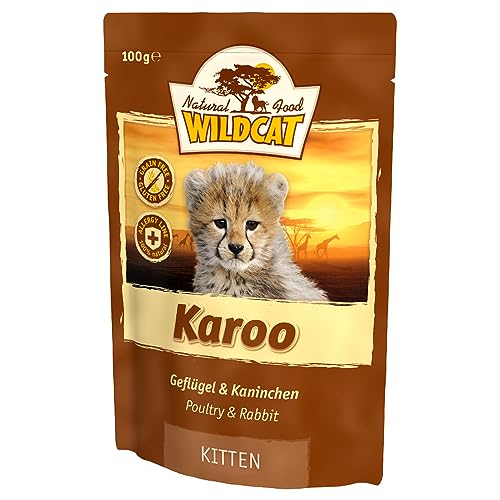 Wildcat Karoo Kitten mit Geflügel und Kaninchen Nassfutter 14 x 100 g von Wildcat