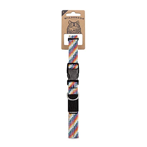 Wilderdog Hundehalsband, Kletterseil, 43,2 - 61 cm, Regenbogenfarben, 1 Karat von Wilderdog