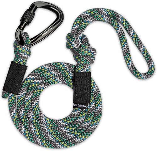 Wilderdog Karabiner Kletterseil Hundeleine für mittelgroße & große Hunde - 1,5m - Alpine von Wilderdog