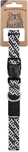 Wilderdog Kletterseil Hundehalsband Schwarz / Weiß LG von Wilderdog