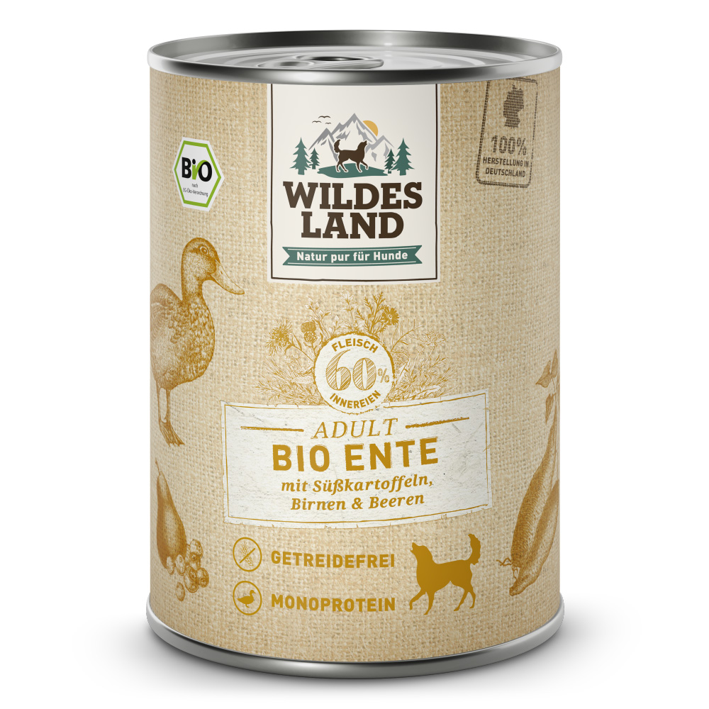 Wildes Land | Ente mit Süßkartoffel & Birne | BIO Adult | 30 x 400 g Wildes Land | Ente mit Süßkartoffel & Birne | BIO Adult | 30 x 400 g von Wildes Land
