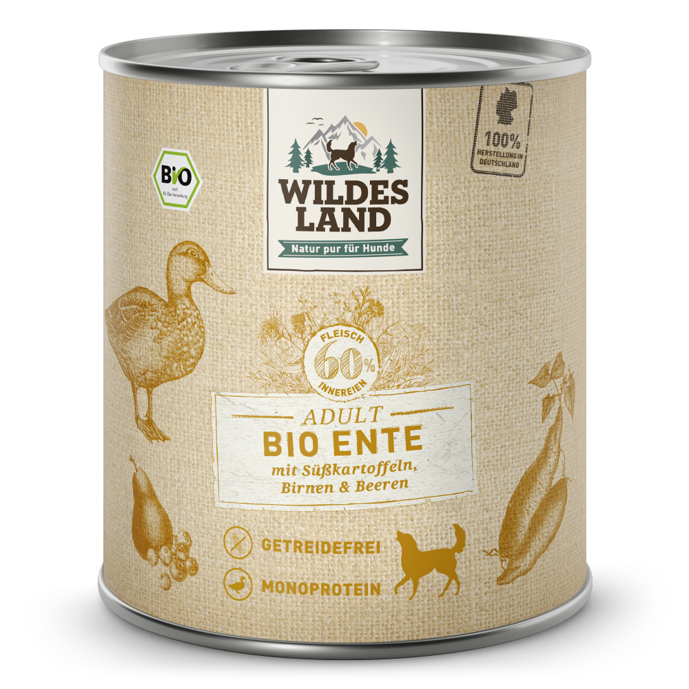 Wildes Land | Ente mit Süßkartoffel & Birne | BIO Adult | 6 x 800 g Wildes Land | Ente mit Süßkartoffel & Birne | BIO Adult | 6 x 800 g von Wildes Land