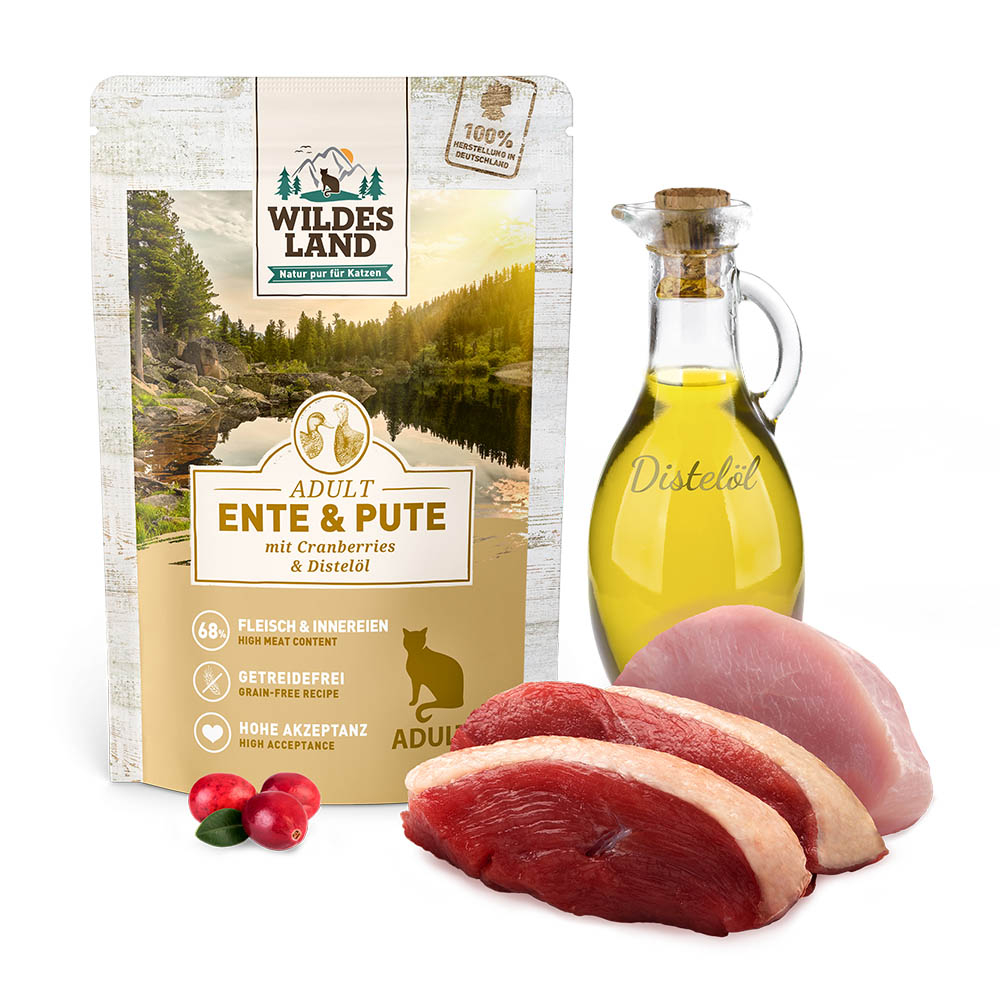 Wildes Land | Ente und Pute mit Distelöl | Classic Adult | 12 x 100 g Wildes Land | Ente und Pute mit Distelöl | Classic Adult | 12 x 100 g von Wildes Land