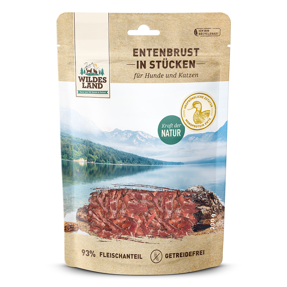 Wildes Land | Entenbrust in Stücken | Fleischsnacks | 8 x 200 g Wildes Land | Entenbrust in Stücken | Fleischsnacks | 8 x 200 g von Wildes Land