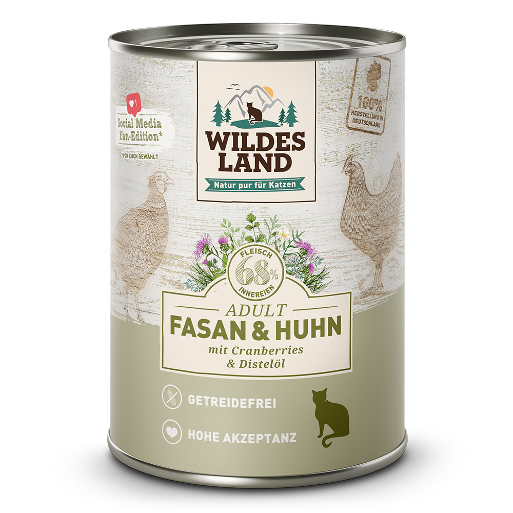 Wildes Land | Fasan und Huhn | Classic Adult | 6 x 400 g Wildes Land | Fasan und Huhn | Classic Adult | 6 x 400 g von Wildes Land