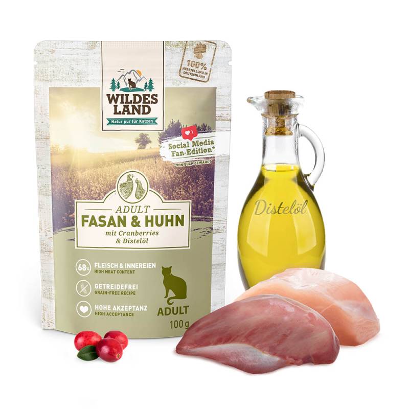 Wildes Land | Fasan und Huhn | Classic Adult | 60 x 100 g von Wildes Land