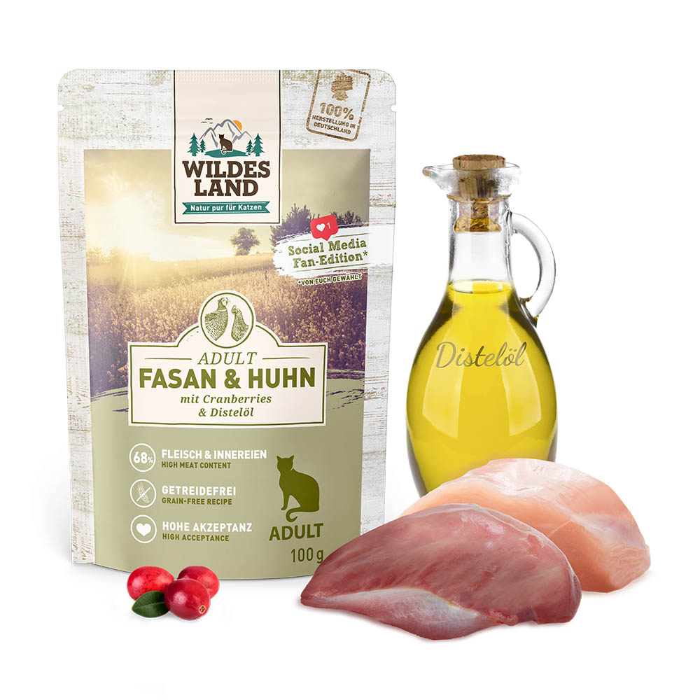 Wildes Land | Fasan und Huhn | Classic Adult | 60 x 100 g Wildes Land | Fasan und Huhn | Classic Adult | 60 x 100 g von Wildes Land