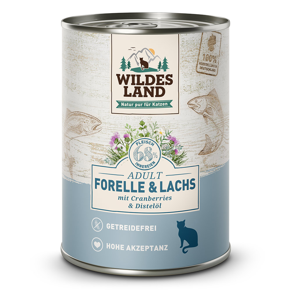 Wildes Land | Forelle und Lachs | Classic Adult | 6 x 375 g Wildes Land | Forelle und Lachs | Classic Adult | 6 x 375 g von Wildes Land