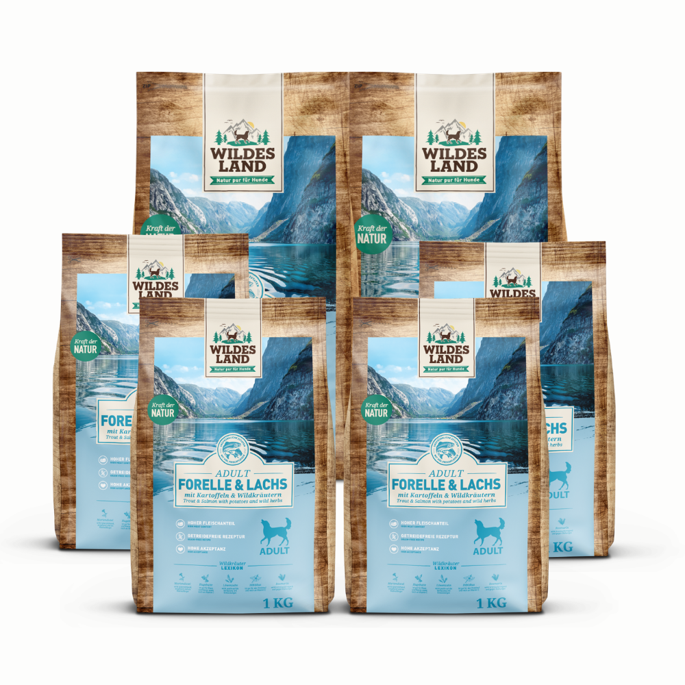 Wildes Land | Forelle & Lachs mit Kartoffel | Classic Adult | 28 kg von Wildes Land