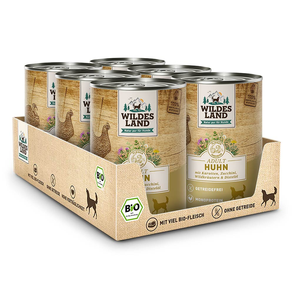 Wildes Land | Geflügel Mixpaket | Classic Adult | 6 x 400 g von Wildes Land