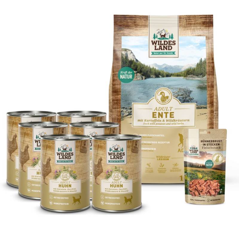 Wildes Land | Geflügel Nassfutter Probierpaket | Classic Adult | 1 Paket von Wildes Land
