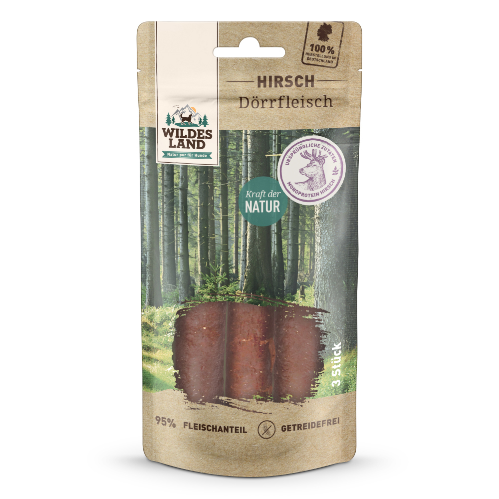 Wildes Land | Hirsch | Dörrfleisch | 3 Stück Wildes Land | Hirsch | Dörrfleisch | 3 Stück von Wildes Land